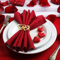 Golden Heart Metal Napkin Rings Set, 2pcs – Table Décor Napkin Rings Set Babs golden-2pcs