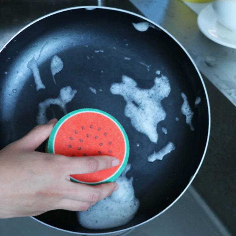 4-Pack Orange Slice Kitchen Sponges – Reusable Non-Woven Kitchen Sponge Set Babs