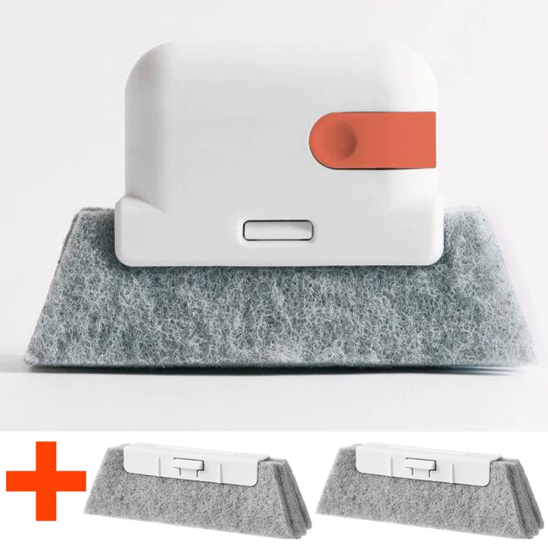 Window Groove Crevice Cleaning Brush – Replaceable Head Crevice Cleaning Brush Babs Orange-2pcs Head