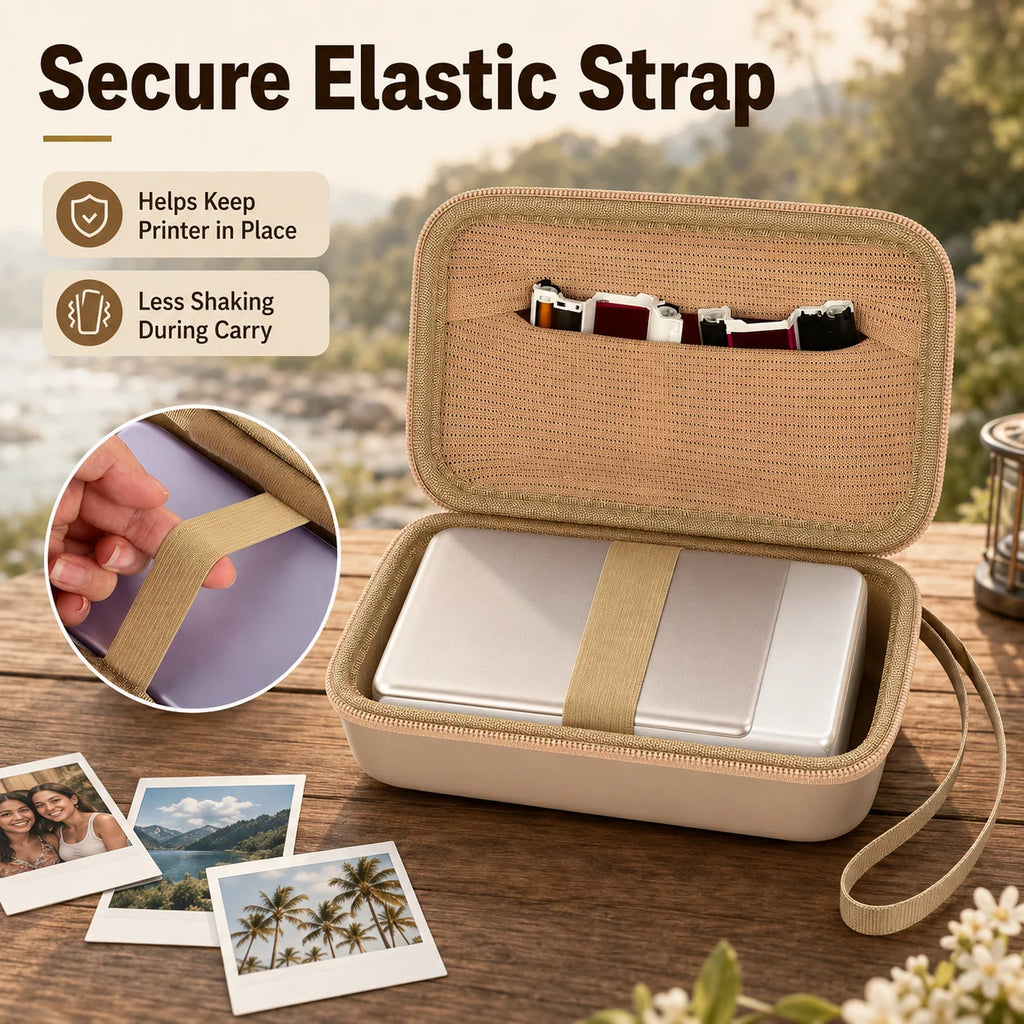Hard EVA Travel Case for Liene Pearl N200 Pro Printer – Gold Printer Travel Case Babs