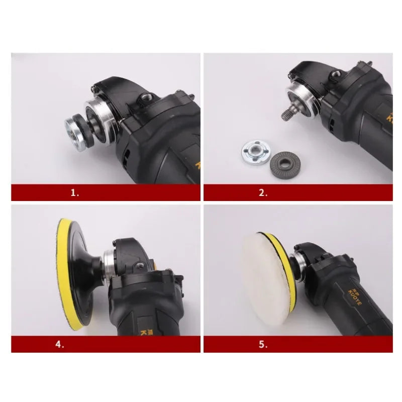 6pc Car Polishing Pad Kit – Sponge & Wool with M10 Drill Adapter Car Polishing Pad Kit Babs