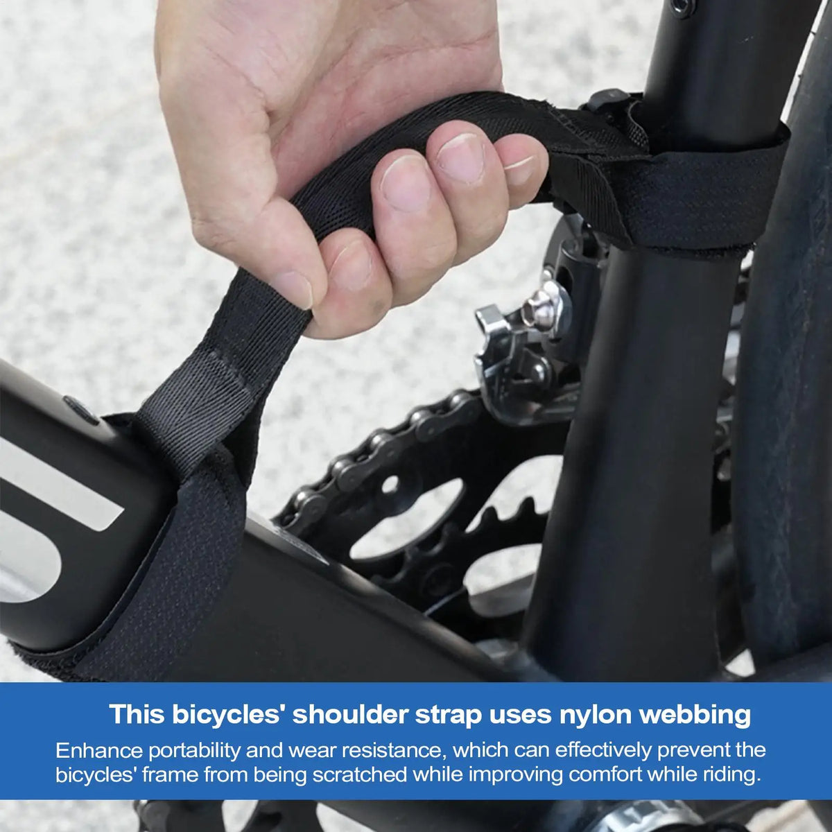 Bicycle Carry Strap – Portable Adjustable Nylon Bike Handle Bike Carrying Strap Babs