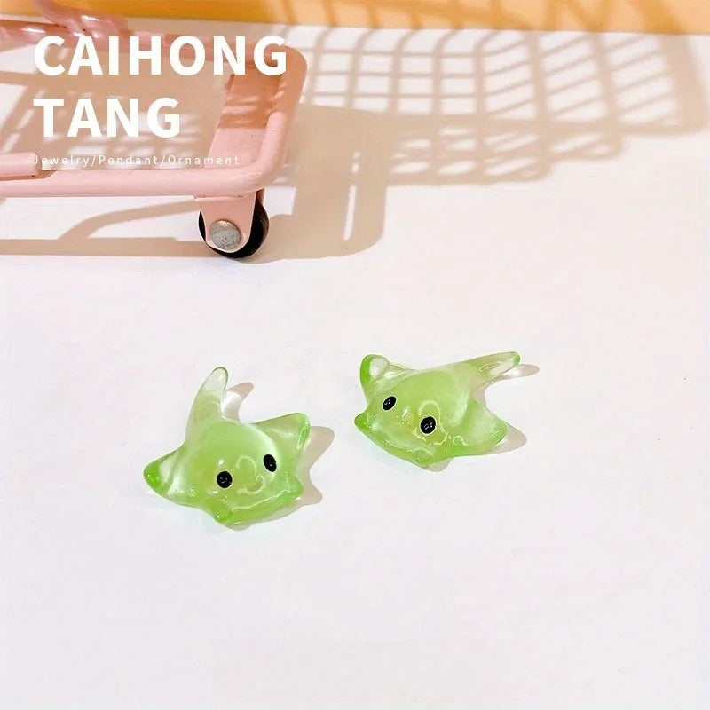 50Pcs Manta Ray Resin Charms – Colorful DIY Jewelry Pendants Resin Jewelry Charms Babs
