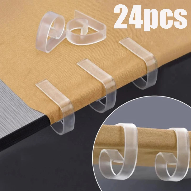 Plastic Tablecloth Clips Anti-Slip Clamps – 12/24 Pack Tablecloth Clips Babs