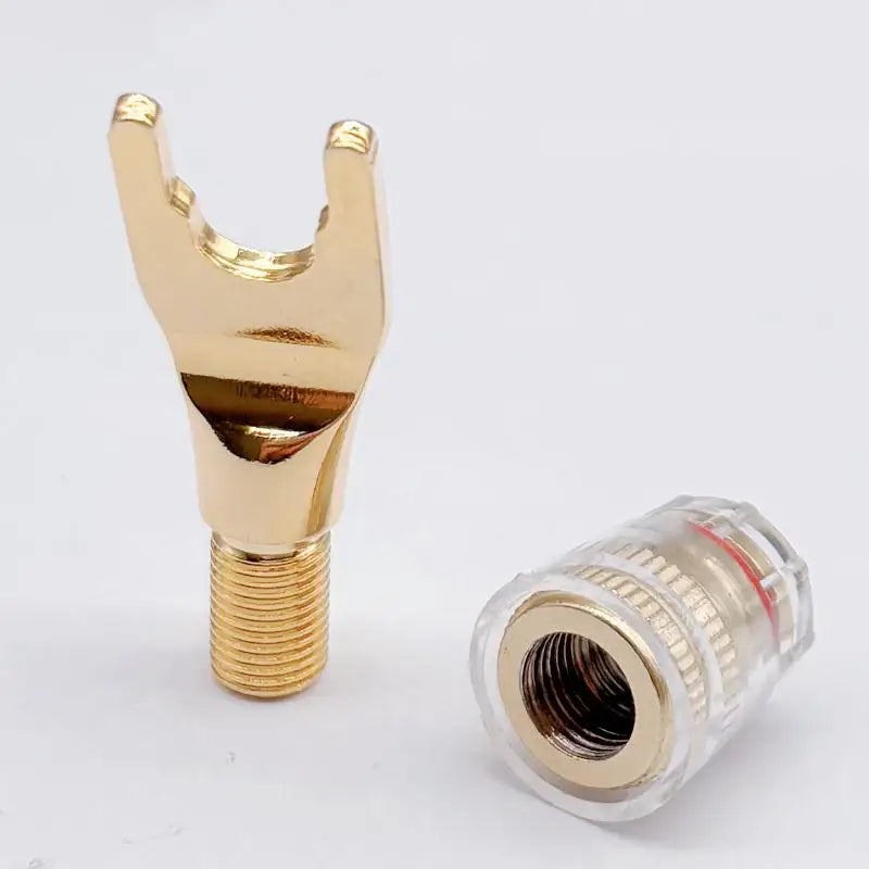 Banana Plug Binding Post Connector – Gold-Plated, 4mm, No Solder Audio Binding Post Babs