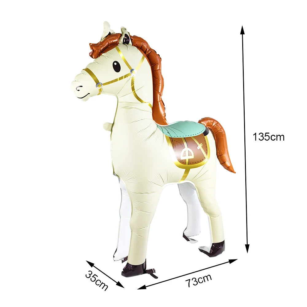 Boho Horse Birthday Party Banner & Foil Balloons Decor Set