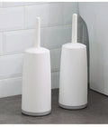 Toilet Brush with Standing Base & Long Handle | WC Cleaner Toilet Brush Set Babs White