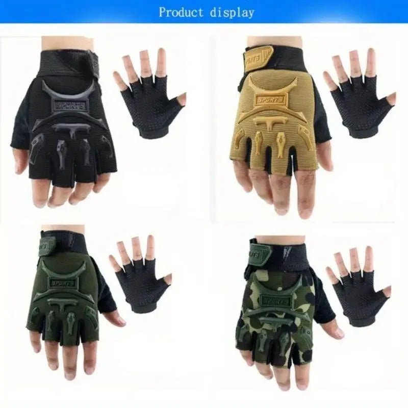 Tactical Half Finger Gloves – Anti-Slip Cycling & Climbing Tactical Sport Gloves Babs