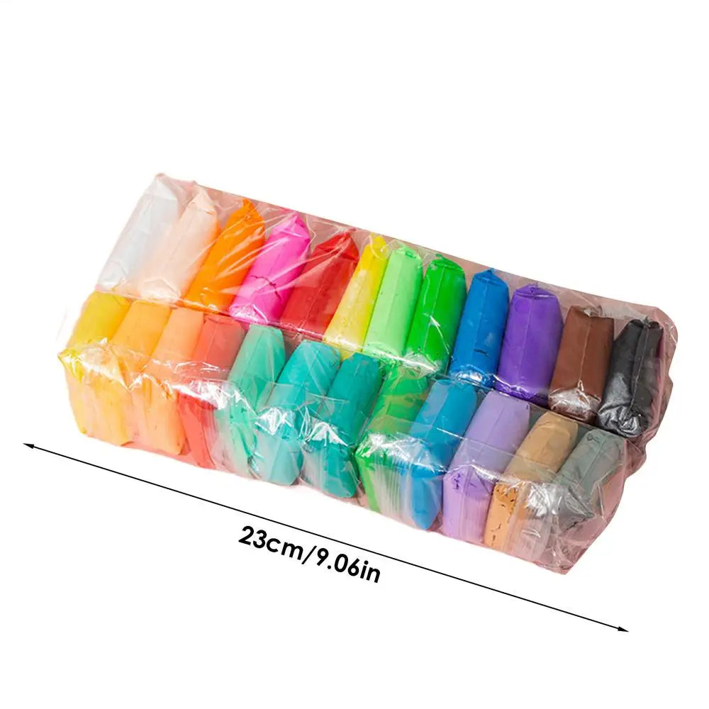 Kids Air Dry Modeling Clay DIY Set – 12, 24 or 36 Colors Kids Modeling Clay Babs 24colors