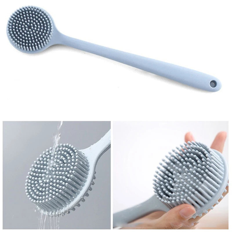 Silicone Body Exfoliating Shower Brush – Back Scrubber Body Exfoliating Brush Babs