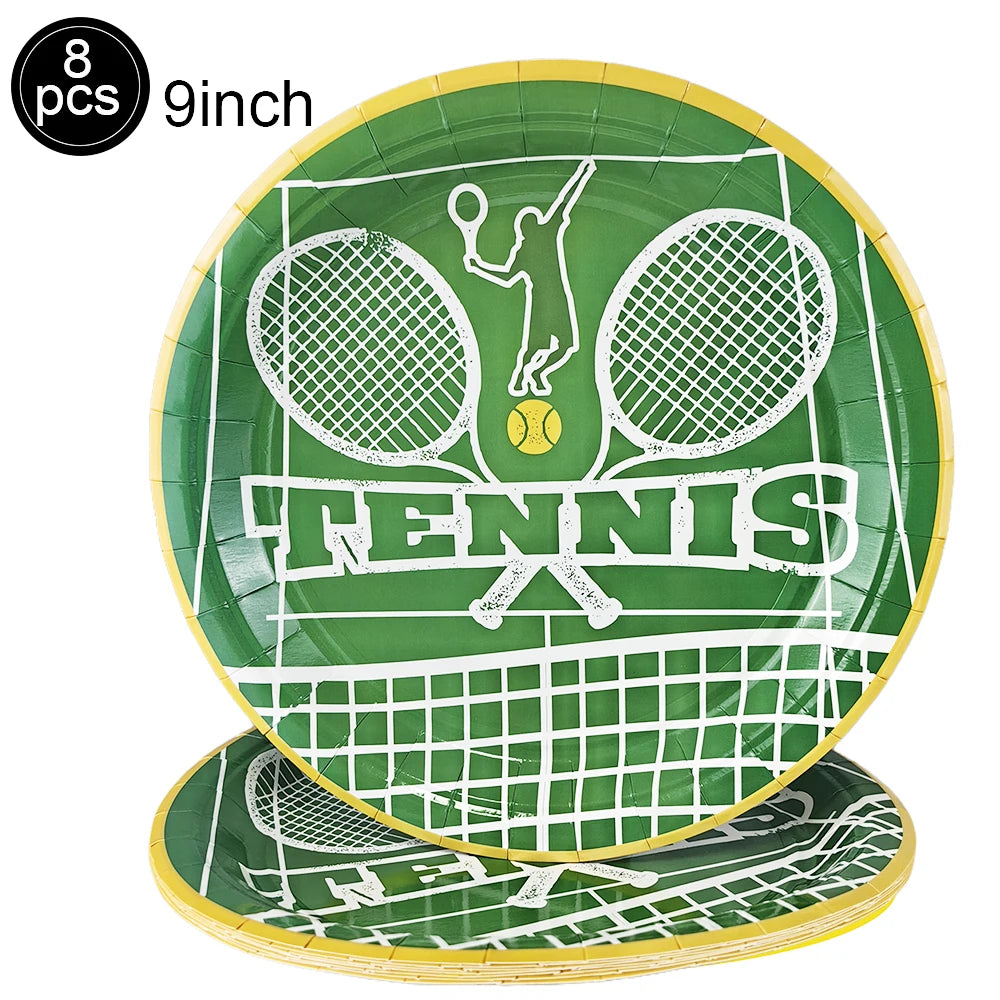 Tennis Party Balloon Kit – 18" Tennis & Racket Foil Balloons Party Balloon Kit Babs 9inch plates As picture show