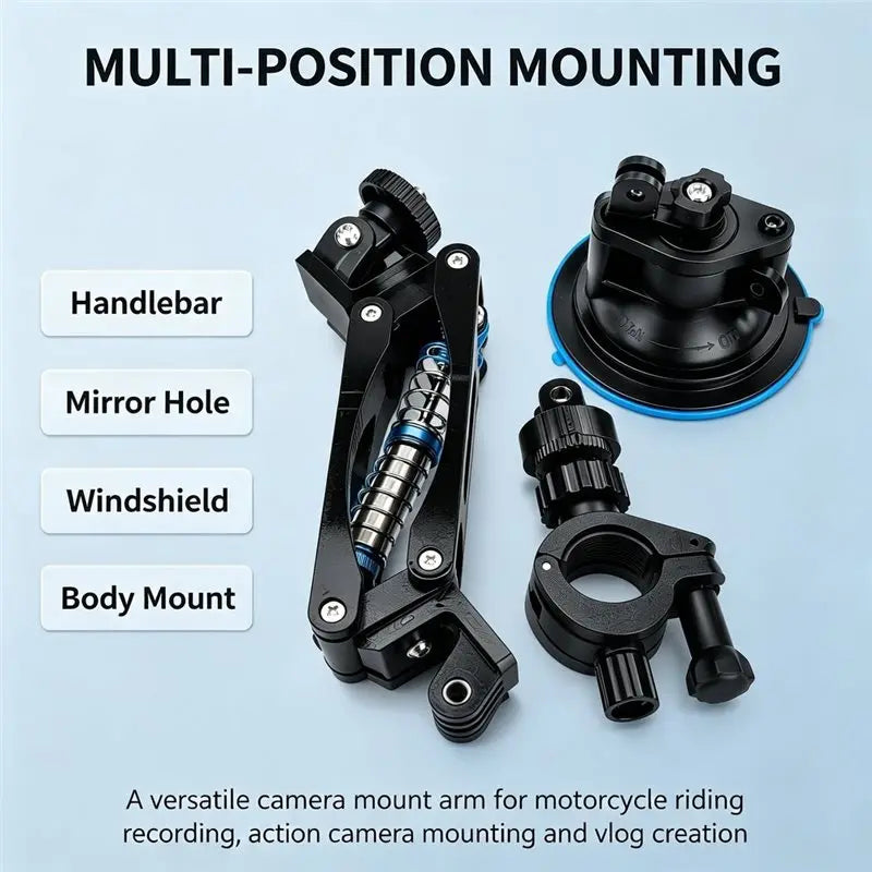 Bike & Motorcycle Mount for DJI Action 5 Pro, GoPro 13 & X4 Camera Stabilizer Mount Babs