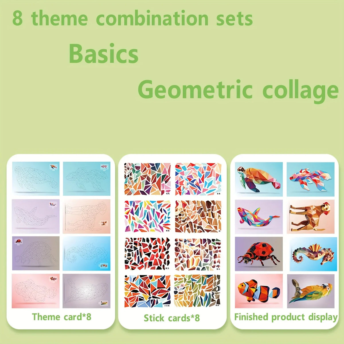 3D Animal Puzzle Stickers DIY Collage Art Set – Kids Gift Kids Craft Kit Babs Beginner s Edition