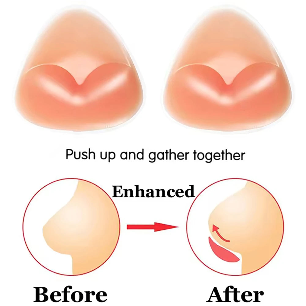 Silicone Bra Inserts Push Up Pads – Invisible Breast Enhancers Bra Inserts & Pads Babs