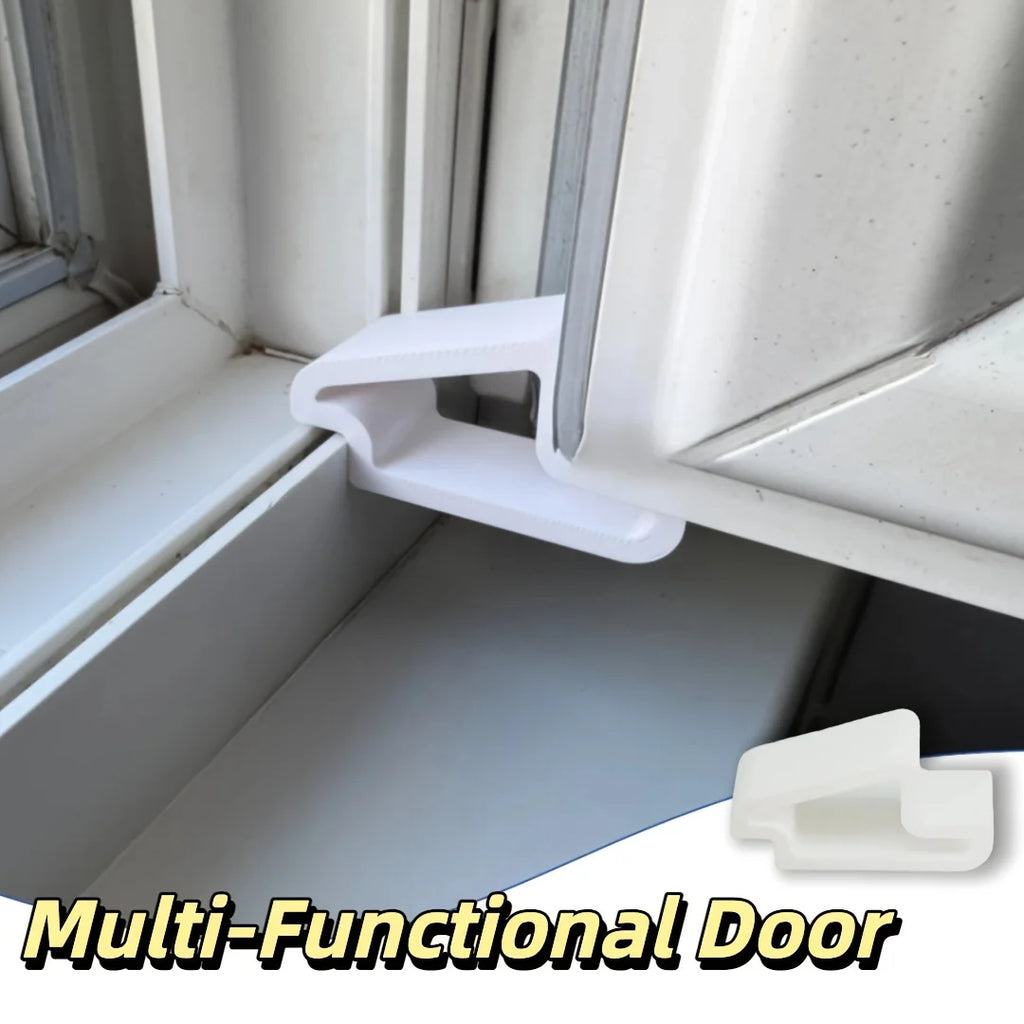 4PCS Anti-Collision Door & Window Stopper Track Snap Clip Kit Door Window Stopper Babs