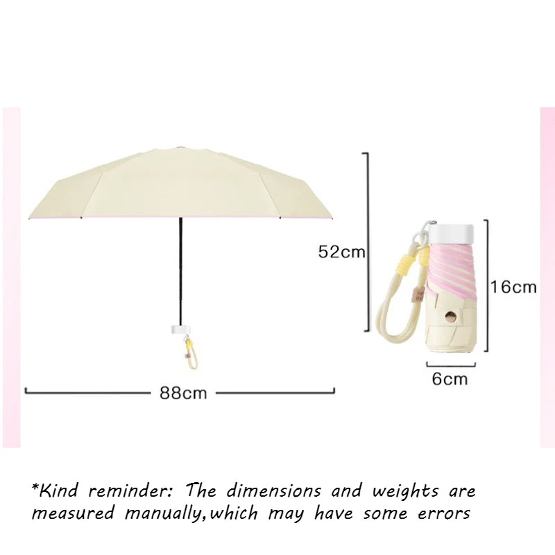 Ultra Light Folding UV Umbrella – UPF 50+ Portable Parasol Folding UV Umbrella Babs