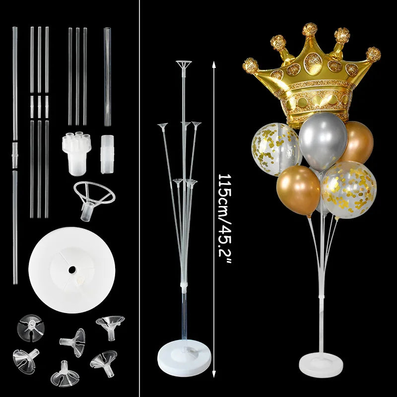 Balloon Stand Column Holder – Birthday, Baby Shower & Party Balloon Column Stand Babs 7tube 115cm stand as picture