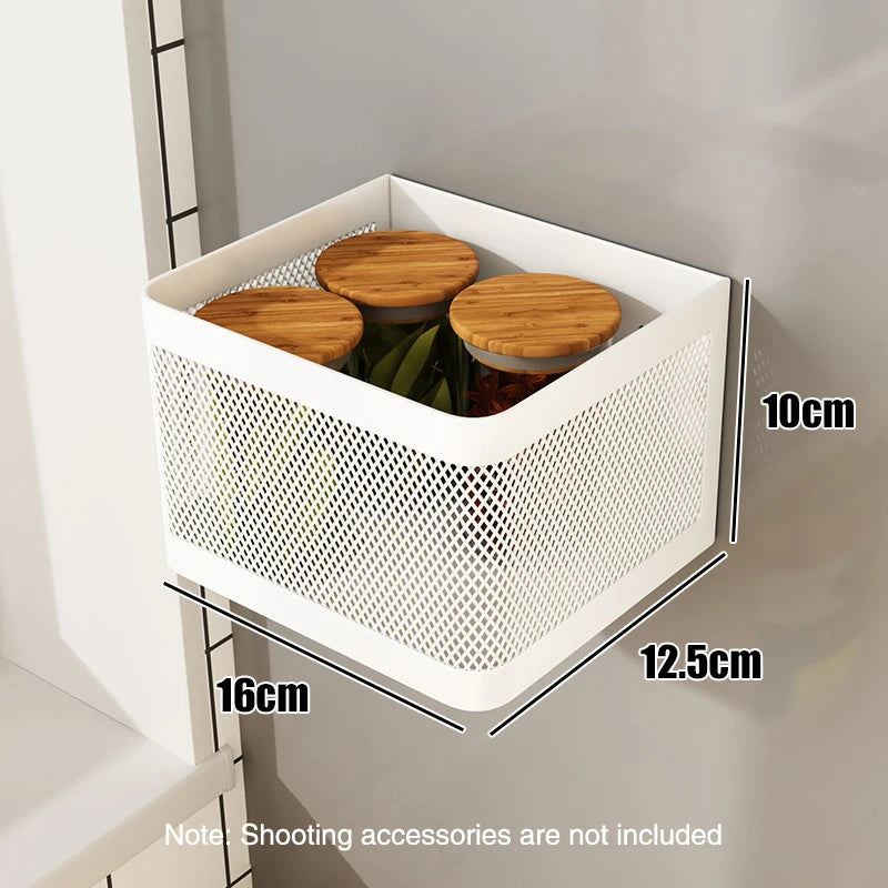 Magnetic Spice Rack – Stainless Steel Fridge Shelf Organizer Magnetic Spice Rack Babs S-White