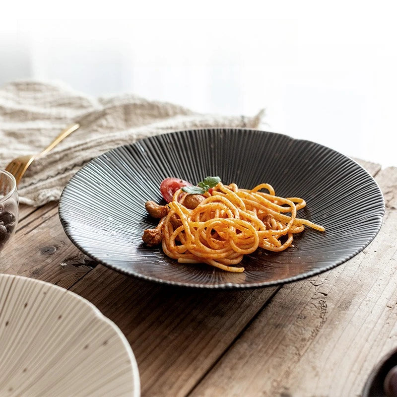 Modern Japanese Ceramic Round Plate – Decorative Storage Tray Ceramic Decorative Plate Babs
