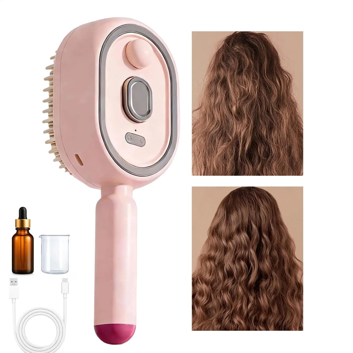 Electric Water Spray Hair Brush – Anti-Static Steam Comb Electric Hair Brush Babs