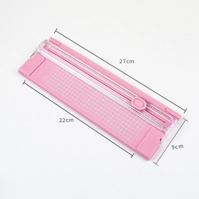A4 Mini Paper Cutter Trimmer – Portable Scrapbook & Card Slicer Paper Cutter Trimmer Babs Pink