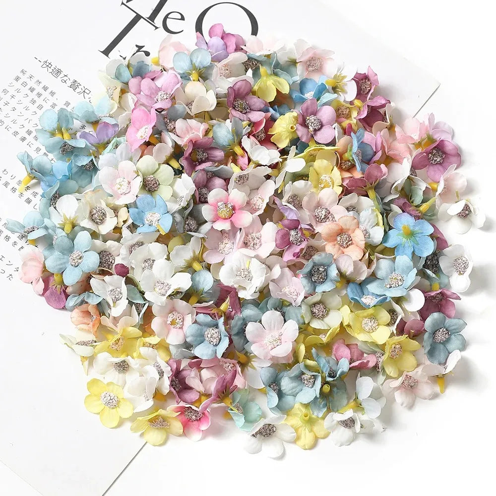 50/100Pcs Silk Artificial Daisy Flower Heads – Wedding & Home Decor Artificial Flower Heads Babs