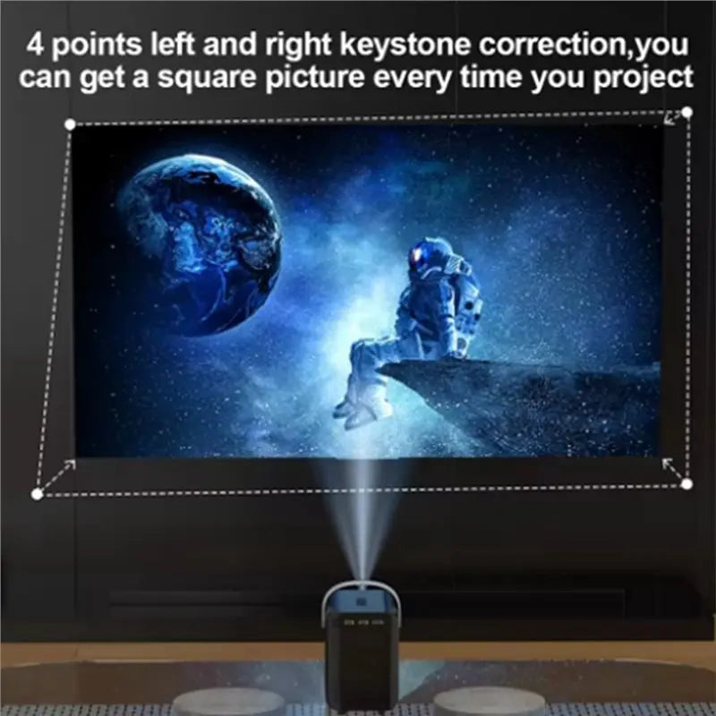 4K Android Smart Mini Projector | WiFi Bluetooth 1080P Home Theater Smart Mini Projector Babs