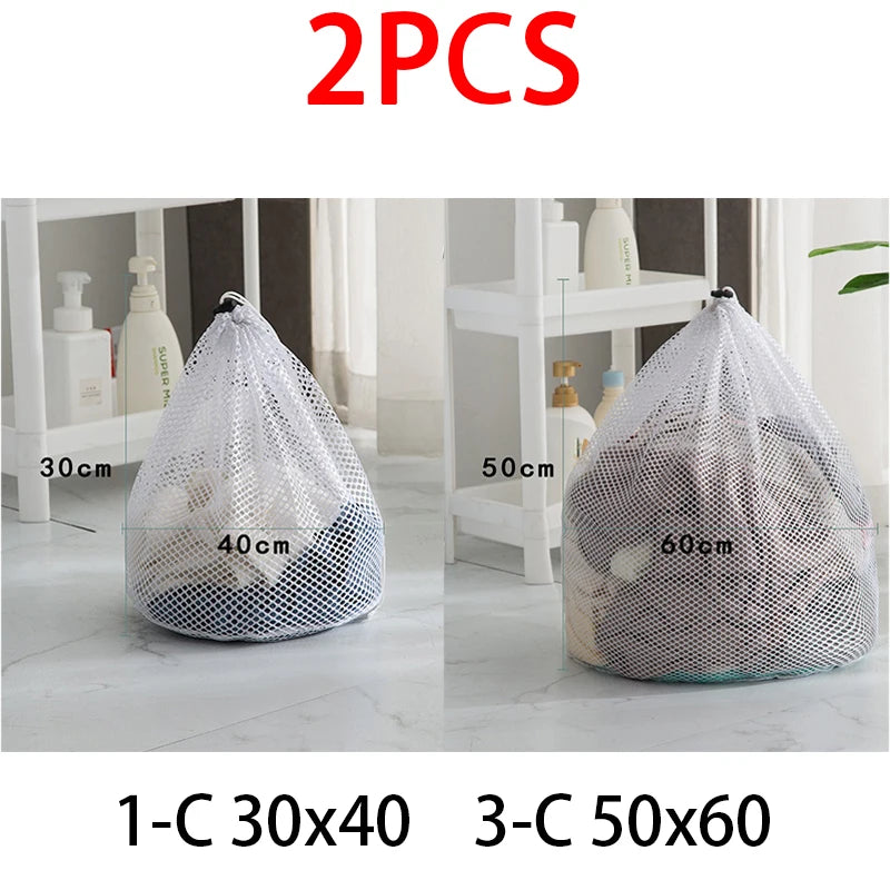 Mesh Laundry Bag for Washing Machine – Reusable Net Wash Bag Mesh Laundry Bag Babs 2pcs 1-C 3-C
