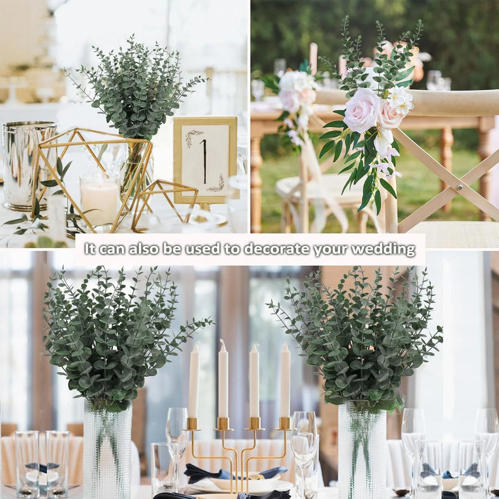 Artificial Eucalyptus Stems 10/20 Pcs – Fake Plant Decor Artificial Plant Stems Babs