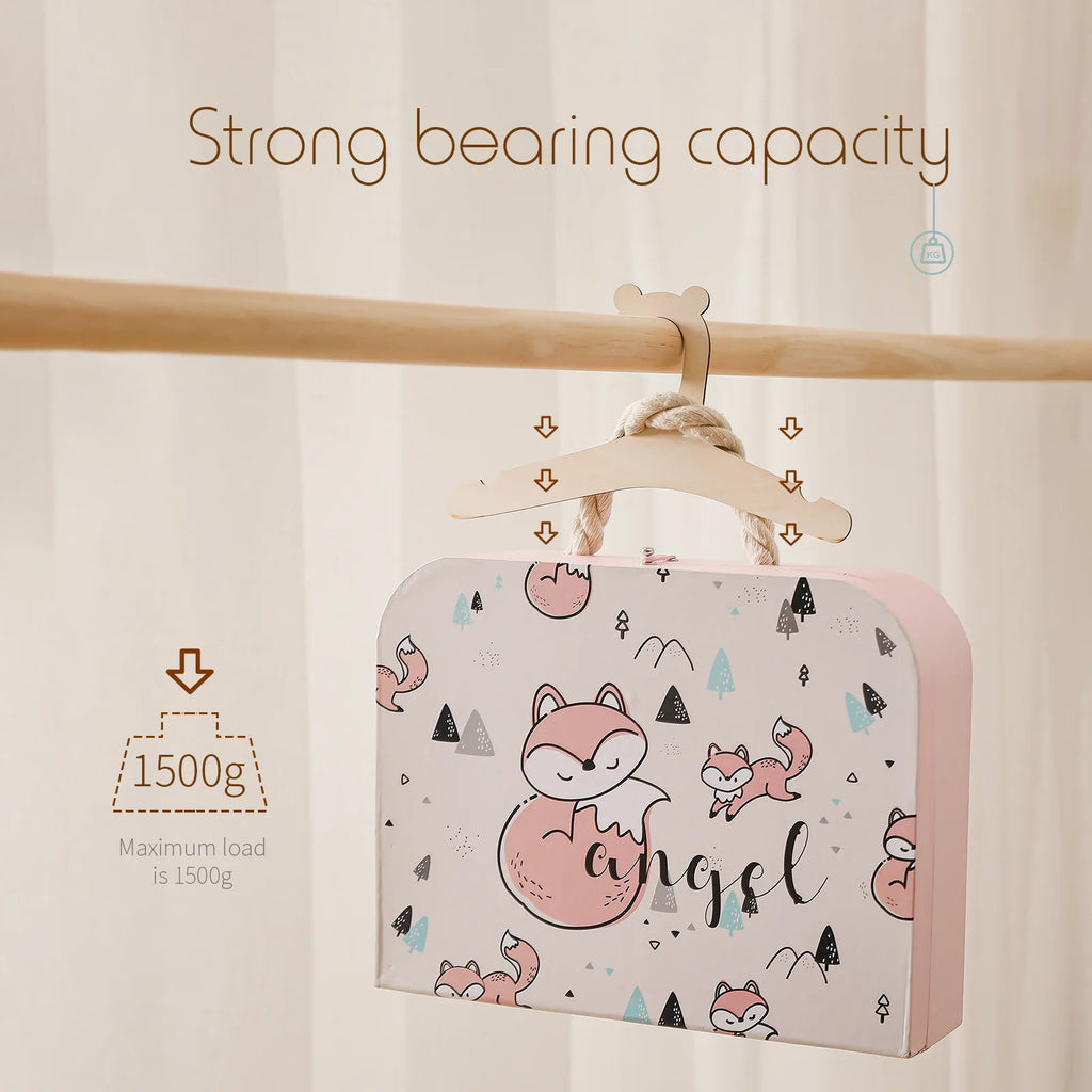 Wooden Bear Kids Clothes Hangers – Baby Nursery Closet Set Kids Clothes Hangers Babs