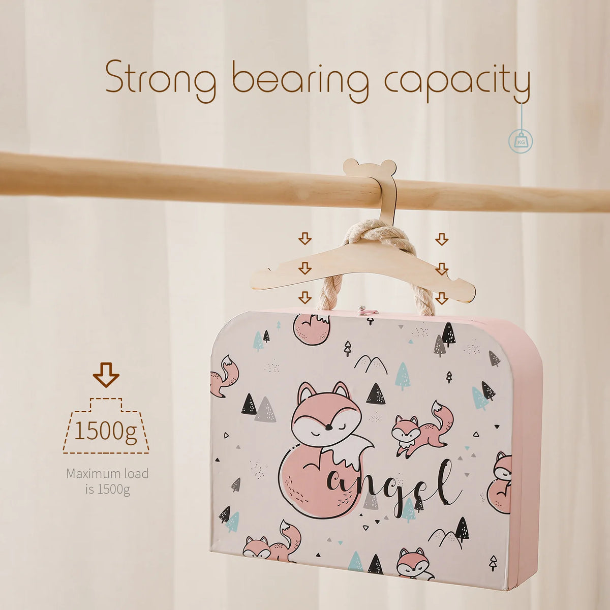 Wooden Bear Kids Clothes Hangers – Baby Nursery Closet Set Kids Clothes Hangers Babs