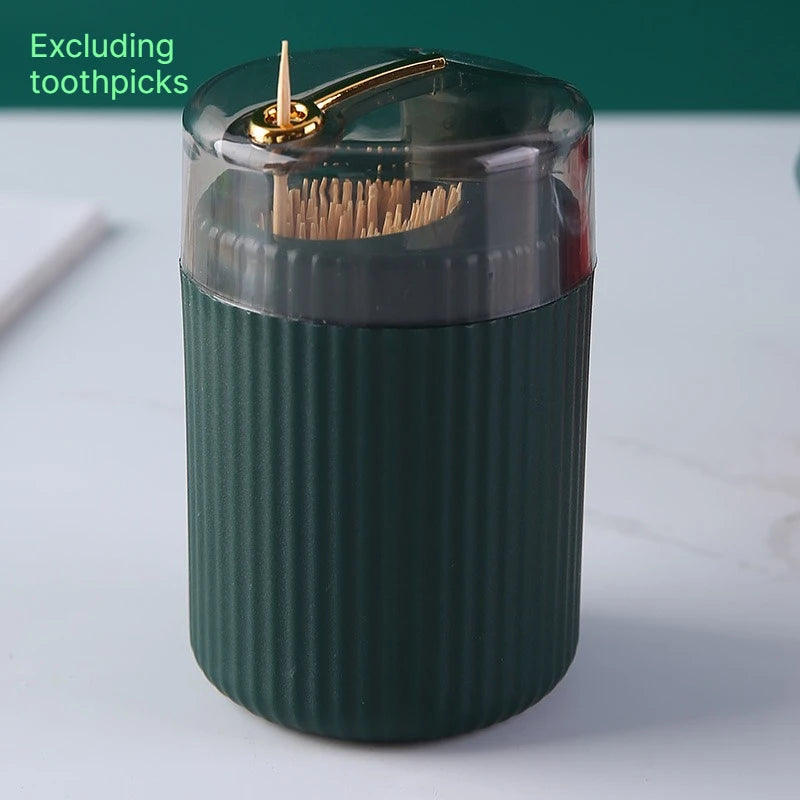 Pop-Up Automatic Toothpick Dispenser | Press & Serve Toothpick Dispenser Babs Dark Green