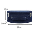 Large 18L Canvas Storage Box – Clothes & Bedroom Organizer Fabric Storage Box Babs Dark Blue-Small