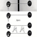 2-Pack Self-Adhesive Mini Locks with Keys – Black Adhesive Mini Lock Babs 2pcs