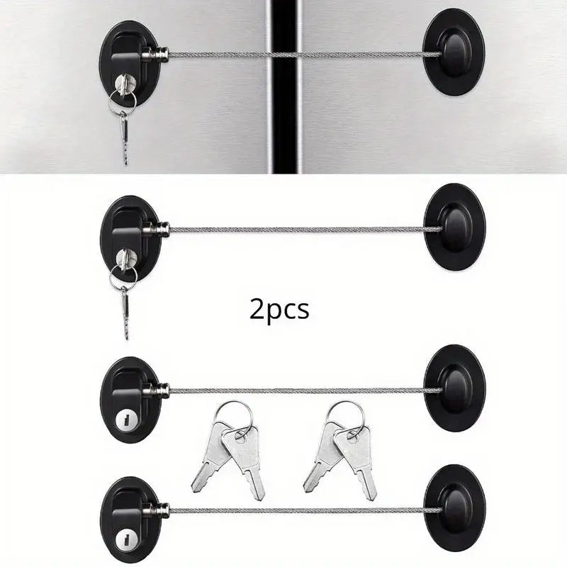 2-Pack Self-Adhesive Mini Locks with Keys – Black Adhesive Mini Lock Babs 2pcs