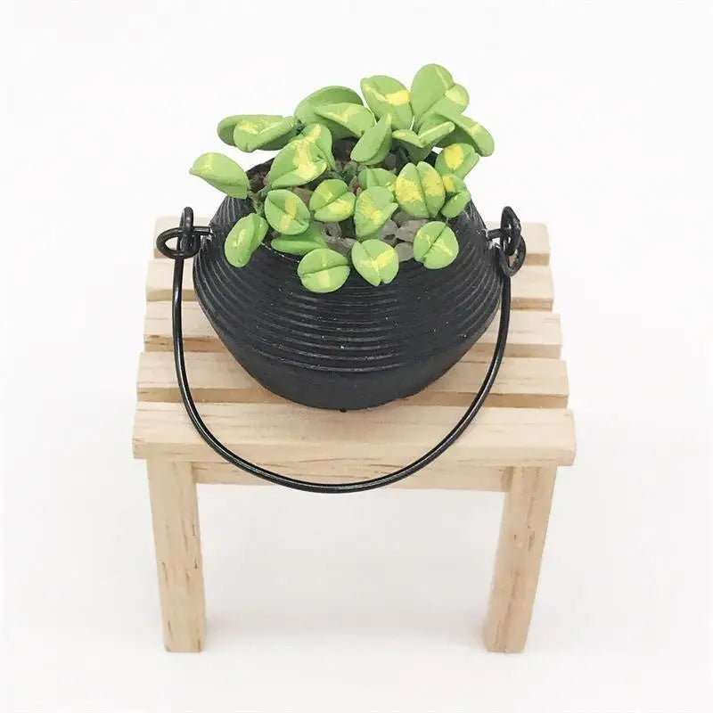 Miniature Dollhouse Hanging Flower Pot – Simulation Plant Ornament Miniature Ornament Babs