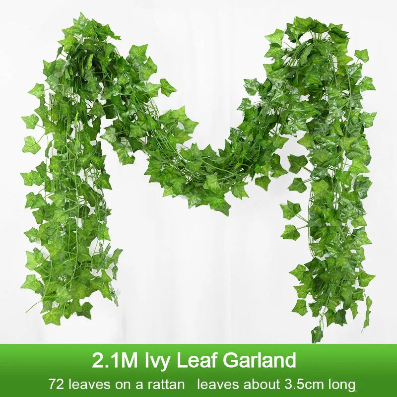 2.1M Artificial Ivy Garland Silk Vine Wall Hanging Decor Artificial Ivy Garland Babs