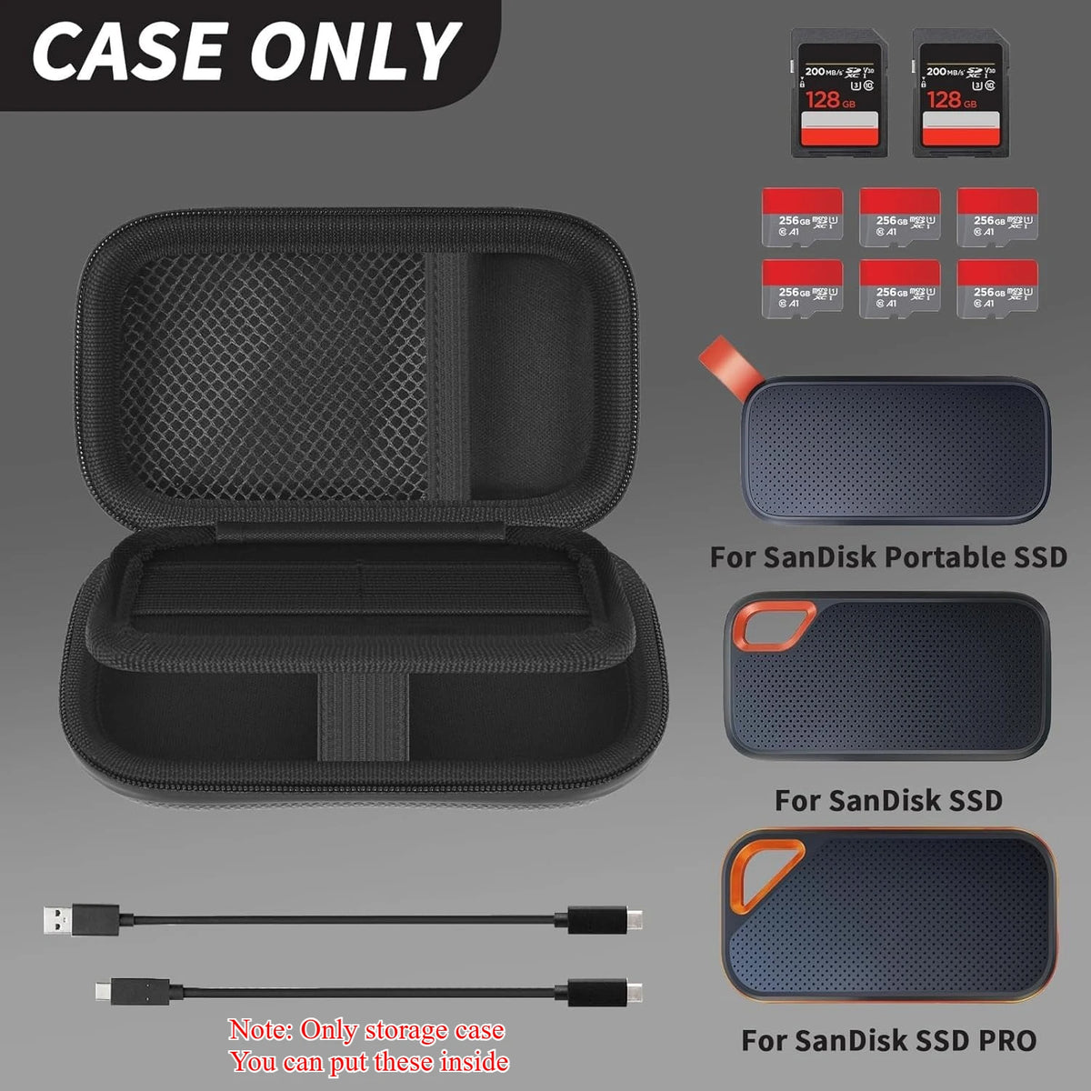 Fireproof Waterproof SanDisk Extreme SSD Case 500GB–8TB SSD Protective Case Babs