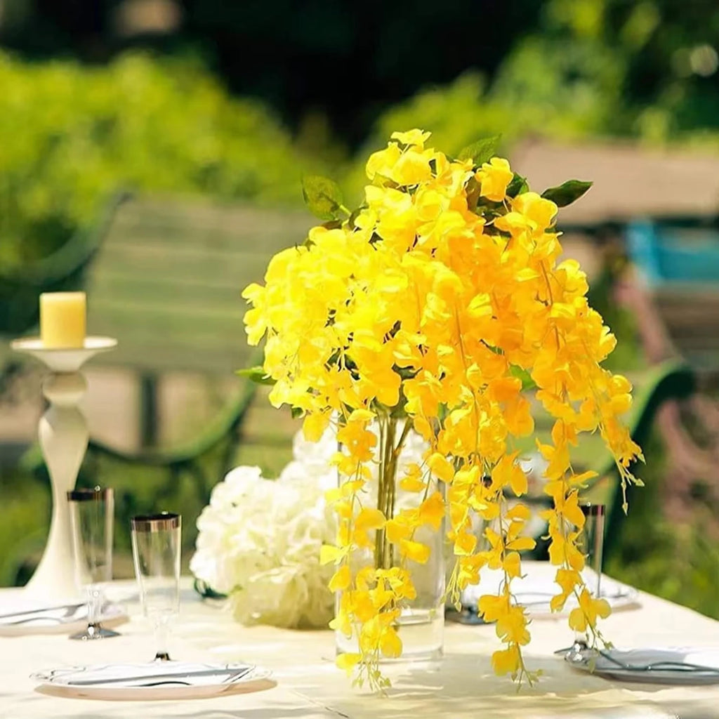 Artificial Silk Orchid Rattan Garland – Wedding & Home Décor Artificial Flower Garland Babs