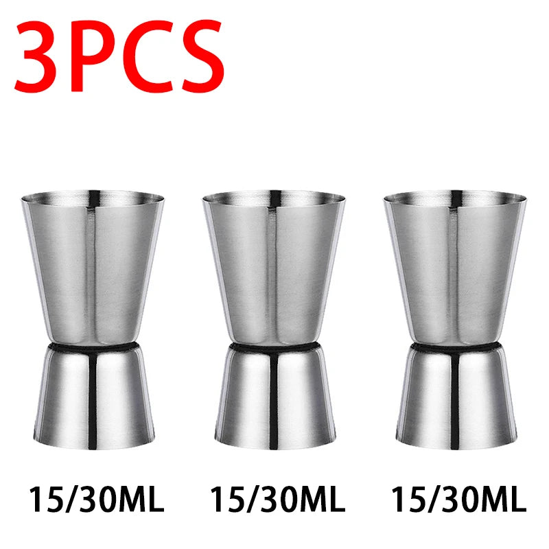 Stainless Steel Cocktail Jigger Bar Measuring Tool 15/30 & 20/40ml Cocktail Jigger Babs 3pcs 15-30ML