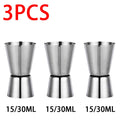 Stainless Steel Cocktail Jigger Bar Measuring Tool 15/30 & 20/40ml Cocktail Jigger Babs 3pcs 15-30ML