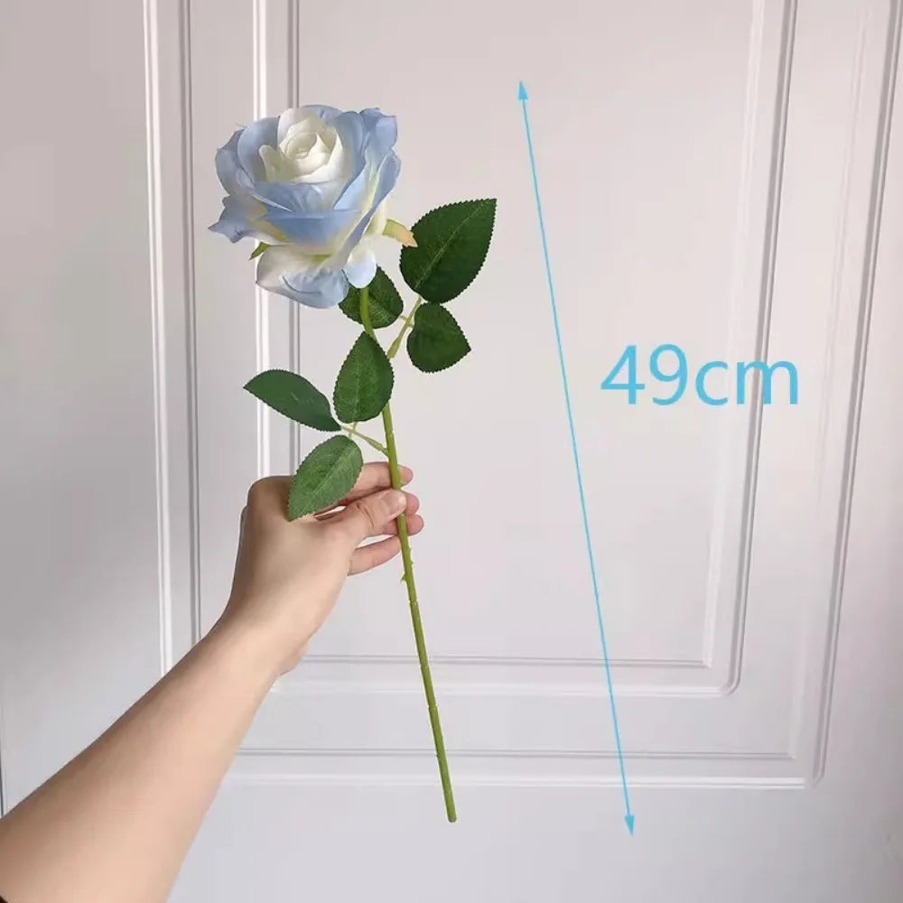 Tulip Rose Artificial Silk Flower Bouquet – 3/5 Pcs Home & Wedding Artificial Flower Bouquet Babs