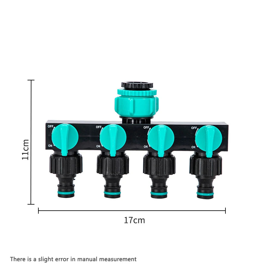 4-Way Garden Hose Splitter & Water Distributor | Irrigation Fitting Garden Hose Splitter Babs Blue