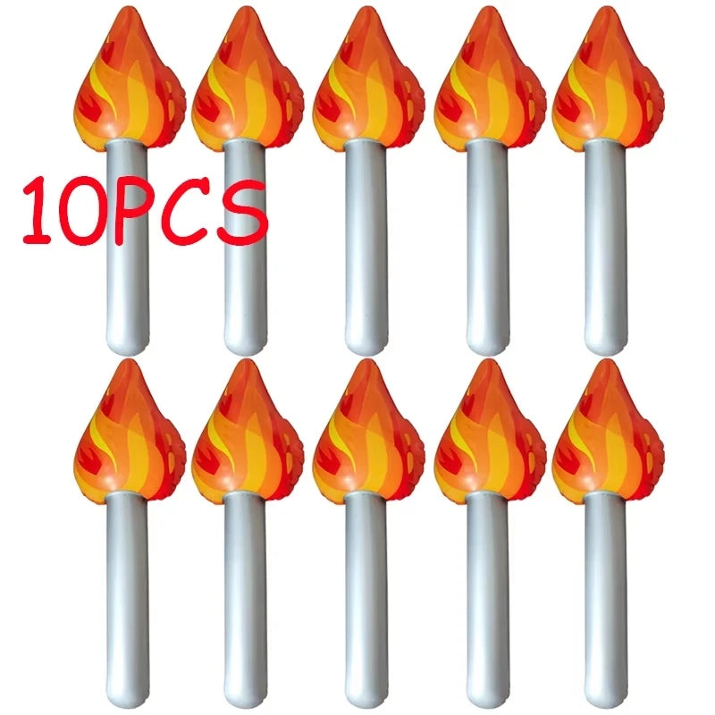 Inflatable Torch Props – Medieval Party & Sports Events (1–10 Pcs) Inflatable Party Prop Babs 10PCS One Size