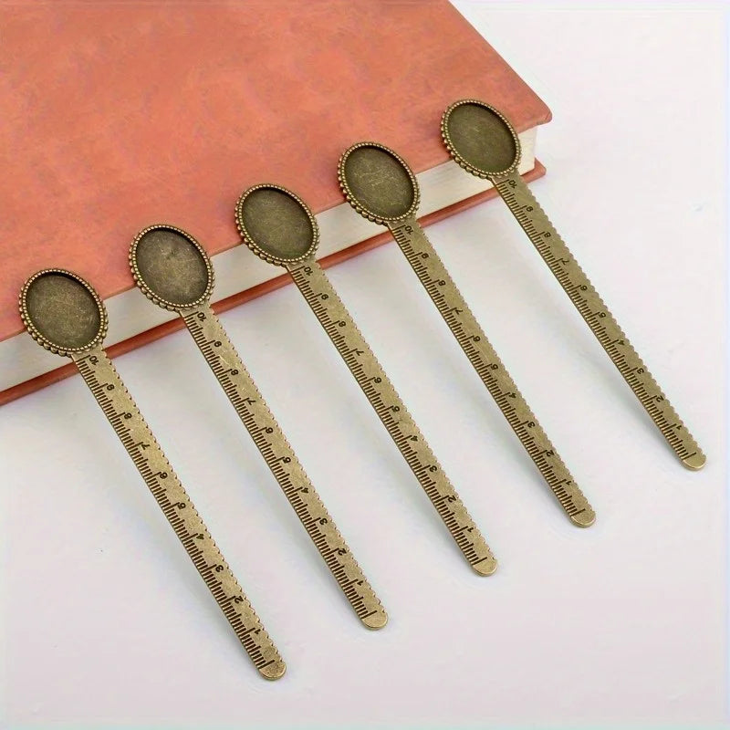 Vintage Antique Brass Metal Ruler | Kawaii School Stationery Metal Stationery Ruler Babs 5pcs