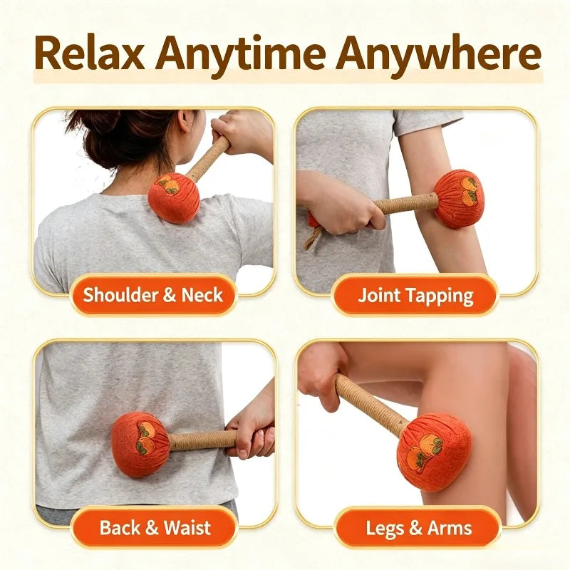 Wormwood Massage Hammer Meridian Tapping Stick | Gift Set Massage Hammer Babs