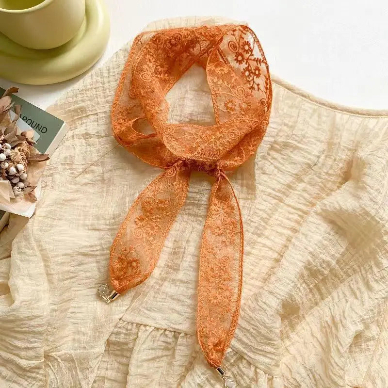 Vintage Floral Lace Hair Band – Boho Bowknot Braided Hairband Braided Hairband Babs orange
