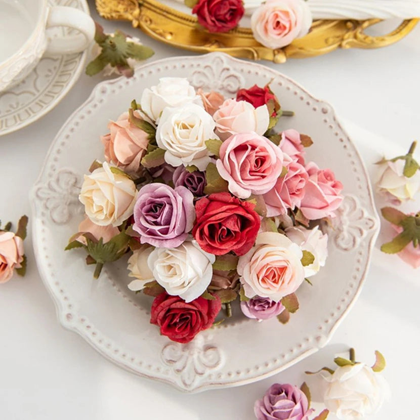 Artificial Silk Rose Flower Heads for Wedding & Home Décor Artificial Silk Flowers Babs