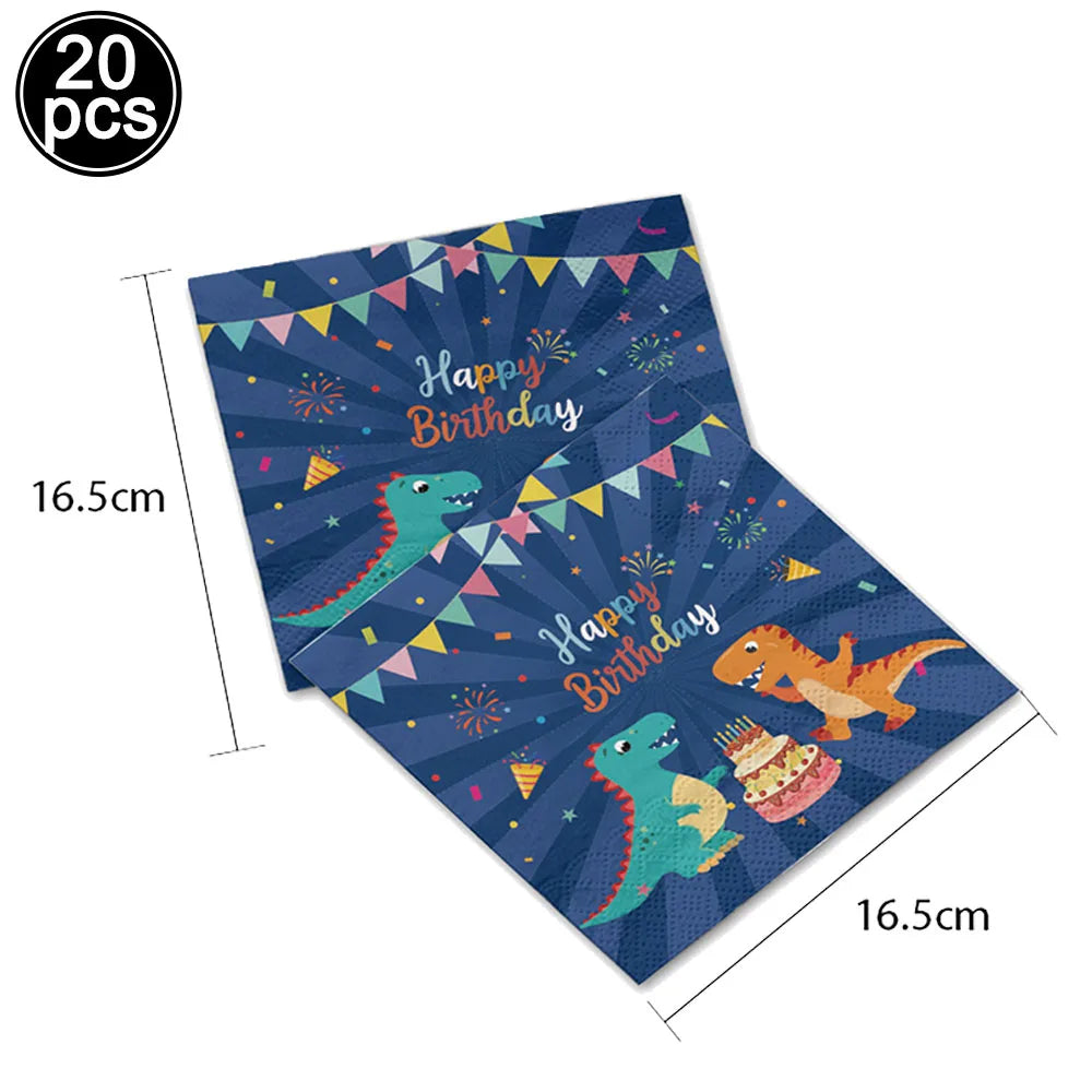 Blue Dinosaur Birthday Party Supplies – Balloons, Plates & More Party Supply Set Babs MINT GREEN
