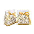10Pcs Gold Silver Paper Candy Boxes – Wedding Party Favors Party Favor Boxes Babs gold 10Pcs